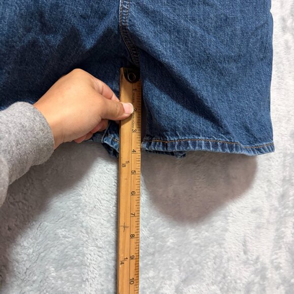 Levi Two Horse Brand Shortalls Womens Sz S Dark Blue Denim Cotton Bib Overalls - Picture 10 of 11